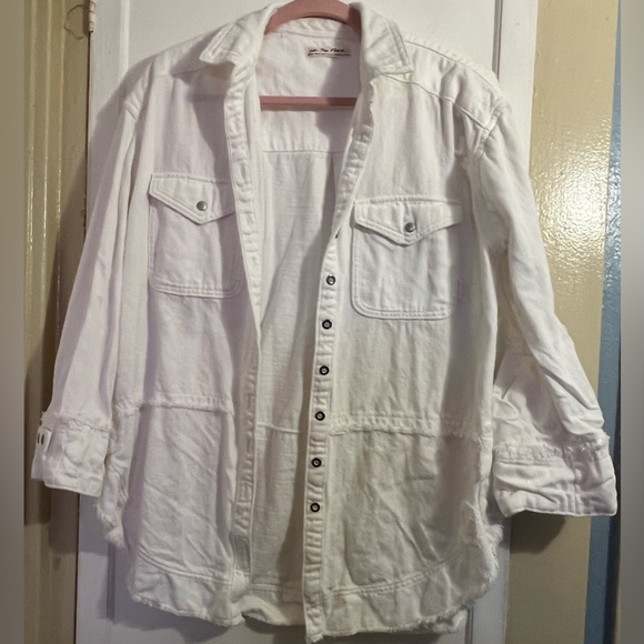 We the Free distressed denim white jacket - Picture 3 of 14